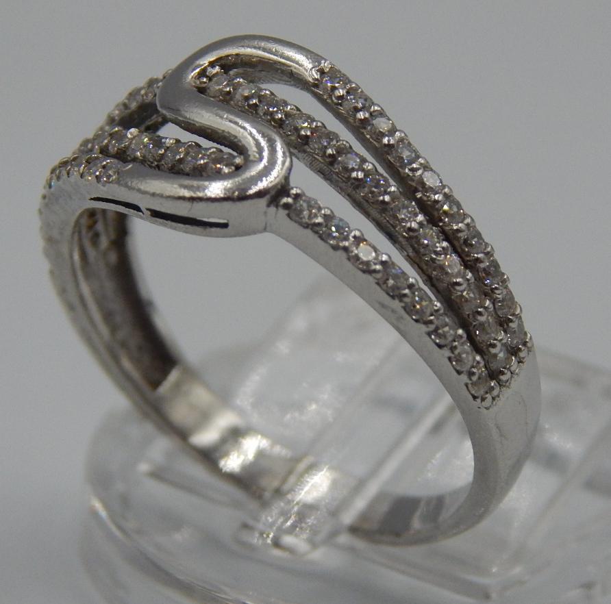 Серебряное кольцо с цирконием (33336803) 3