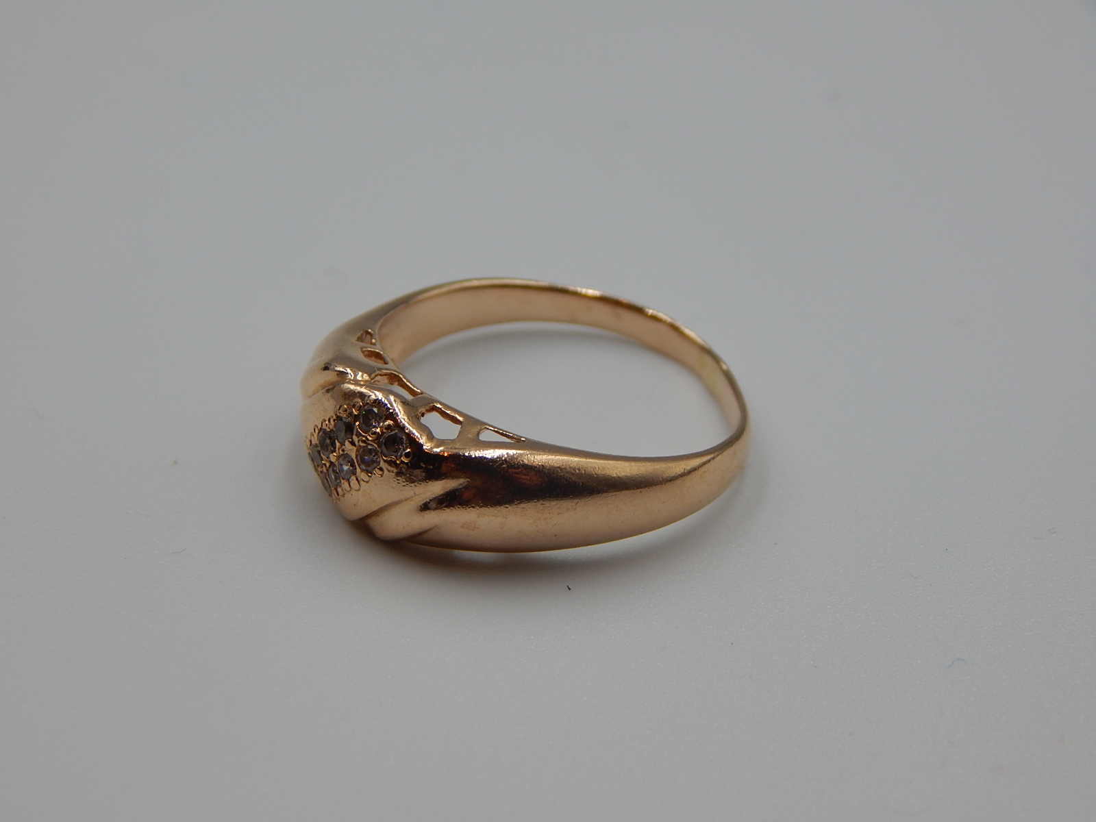 Кольцо из красного золота с цирконием (31958752) 3