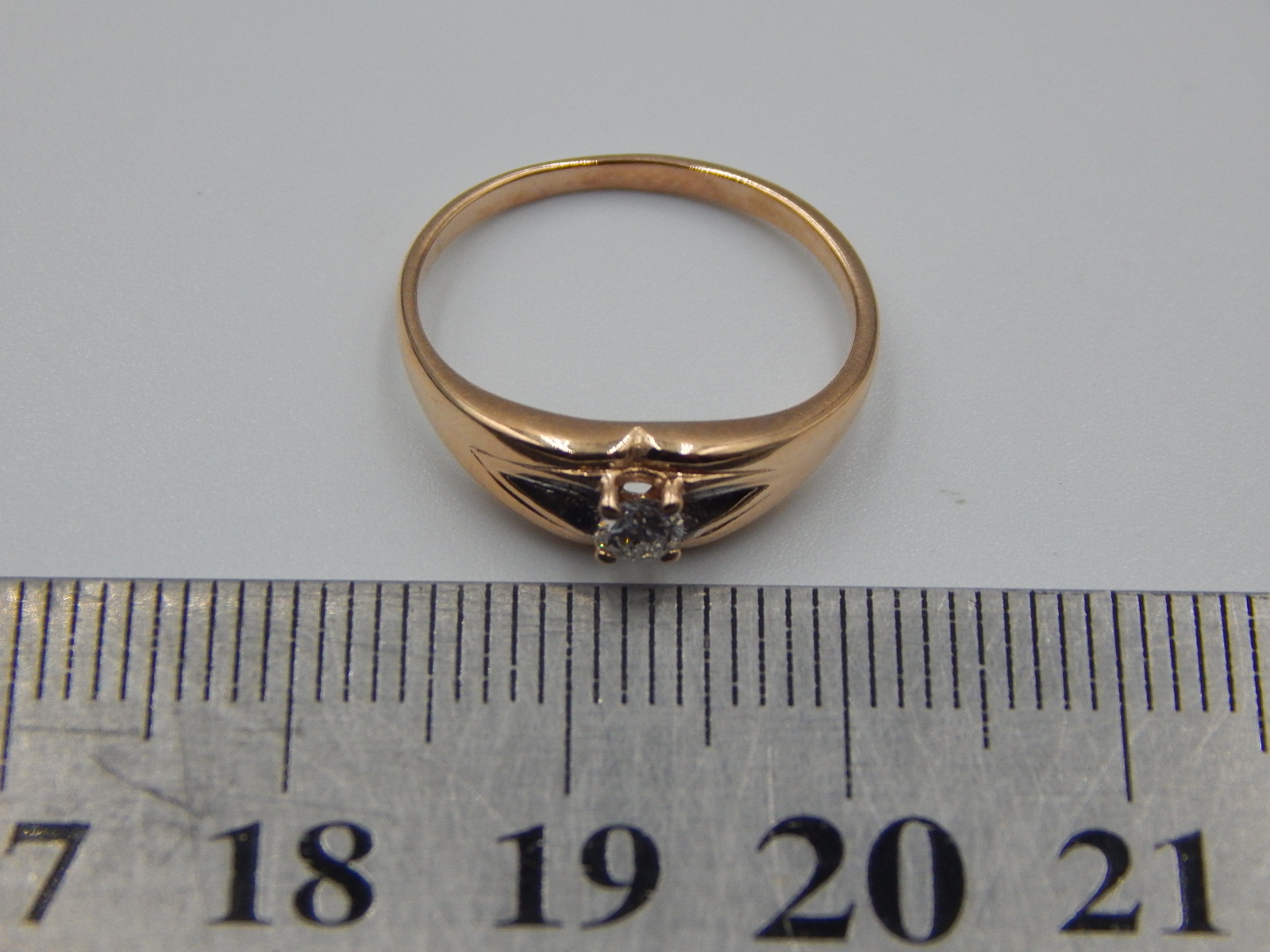 Кольцо из красного и белого золота с бриллиантом (-ми) (31541099) 5
