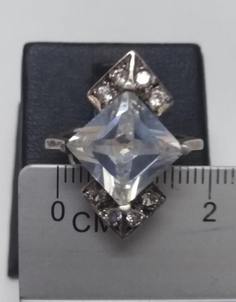 Серебряное кольцо с цирконием (30613280) 2