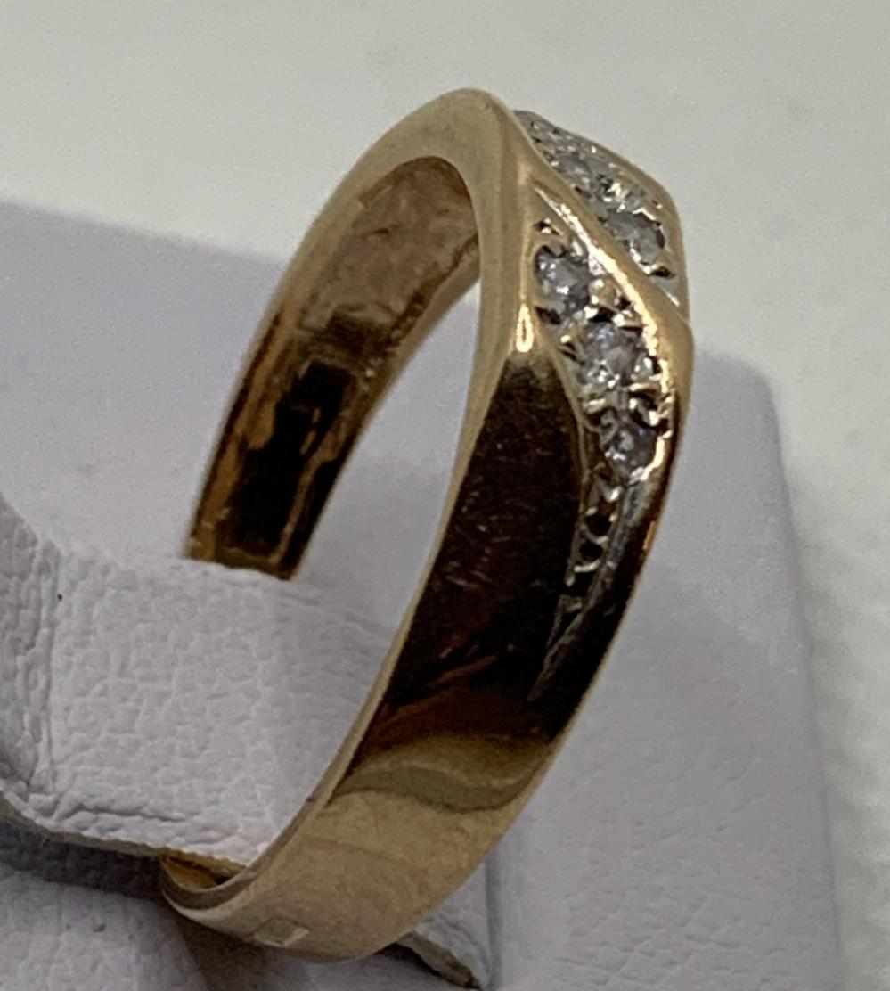 Кольцо из красного и белого золота с цирконием (32584560)  4