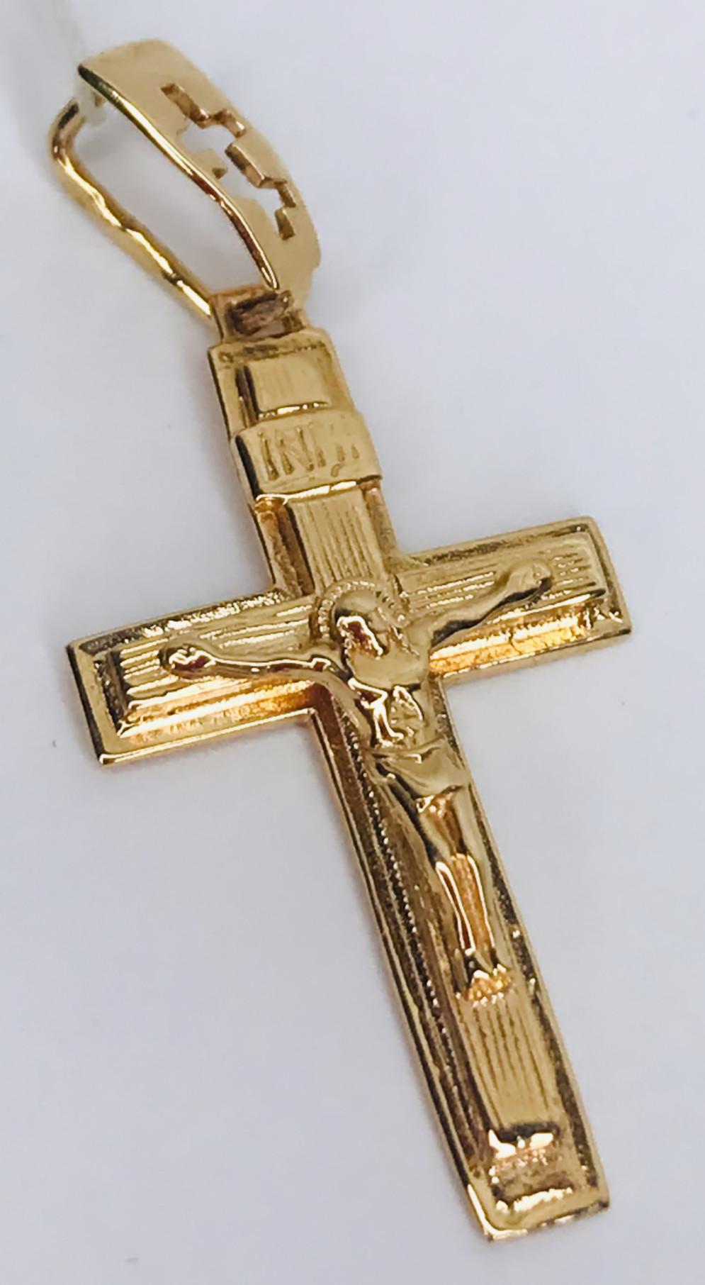 Підвіс-хрест з червоного золота (33672478) 0