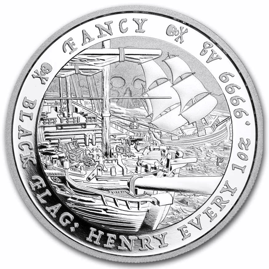Срібна монета 1oz Піратський Корабель «Фантазія» 1 долар 2023 Тувалу (33272235) 5