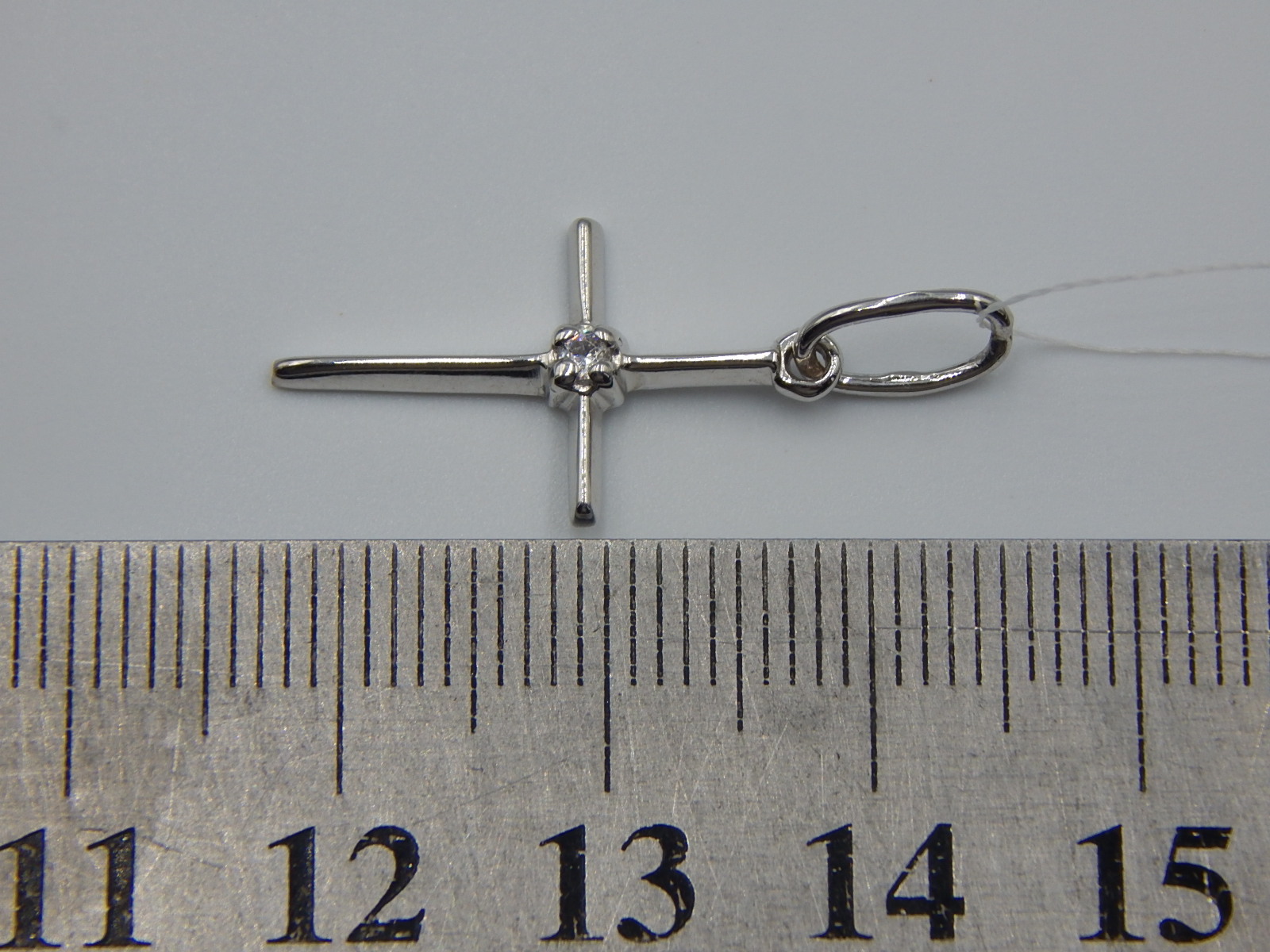 Срібний підвіс-хрест із цирконієм (32439977) 4