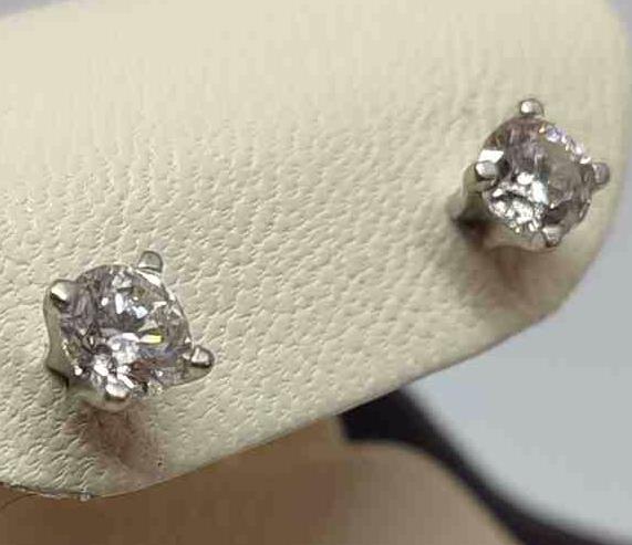 Сережки з білого золота з діамантом (-ми) (28324392) 0
