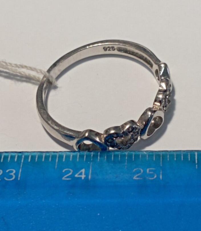 Серебряное кольцо с цирконием (33610457) 3