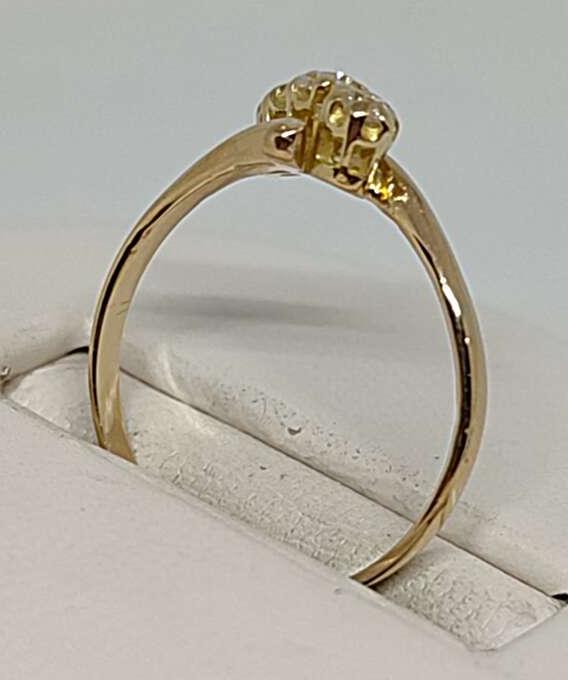 Каблучка з жовтого золота з діамантом (-ми) (30634030) 3
