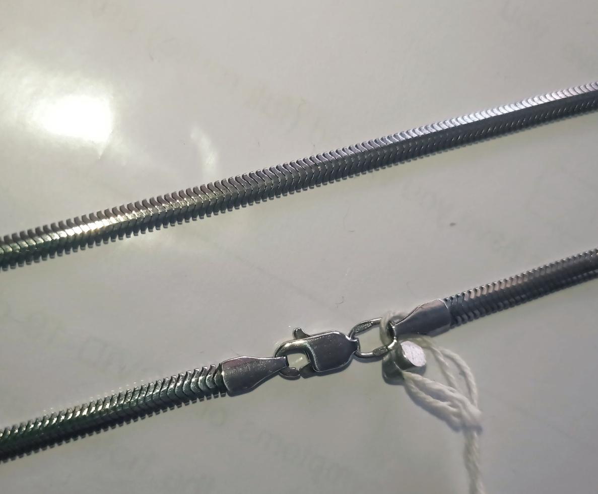 Серебряная цепь с плетением Снейк (28543585) 0