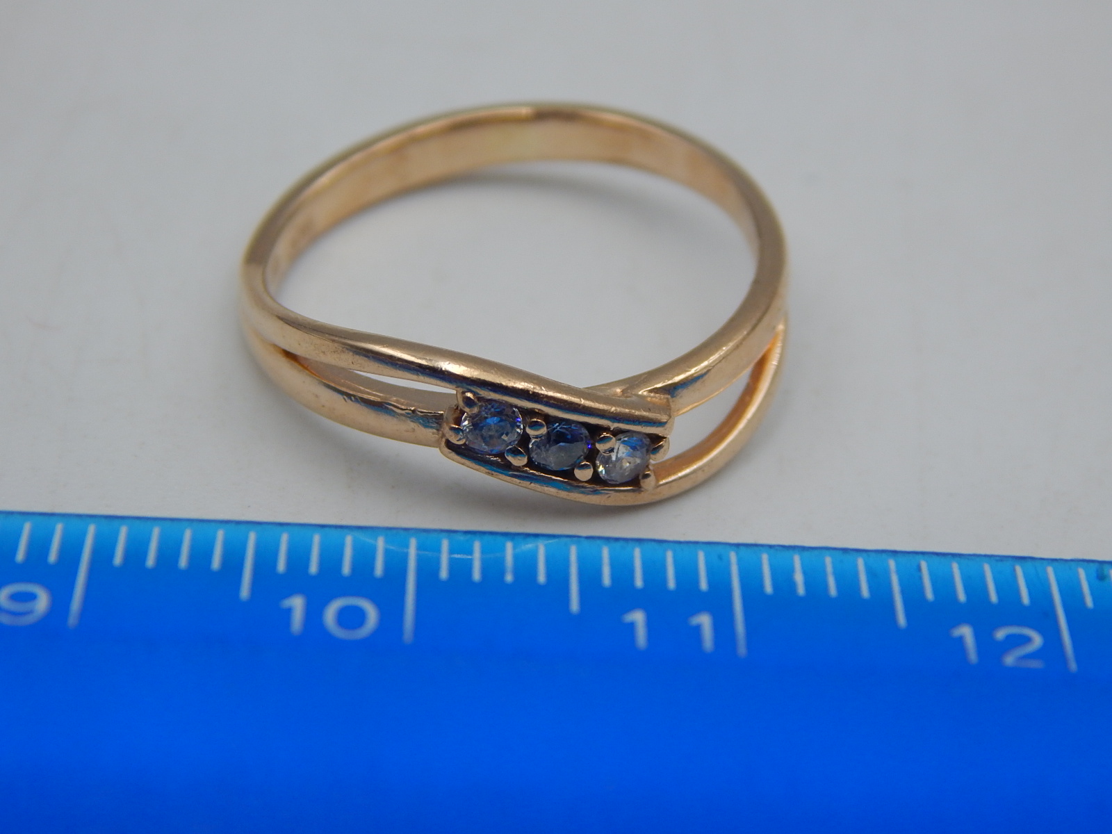 Кольцо из красного золота с цирконием (28365941) 2