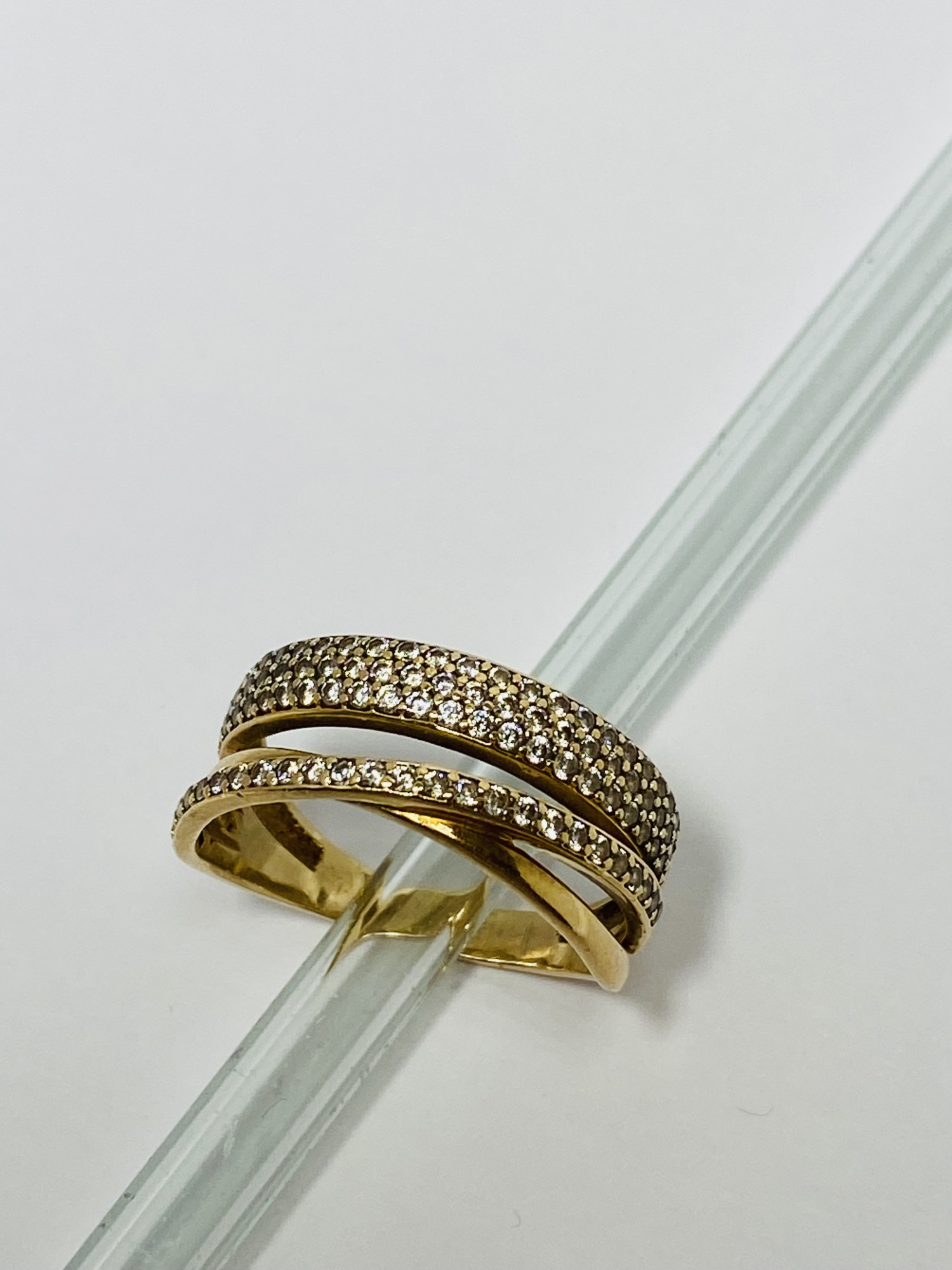 Кольцо из красного золота с цирконием (33808739) 2