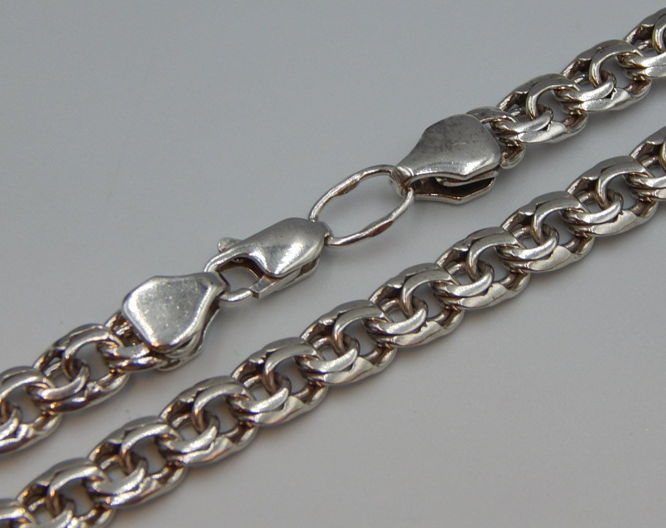 Серебряная цепь с плетением Бисмарк (33424151) 0