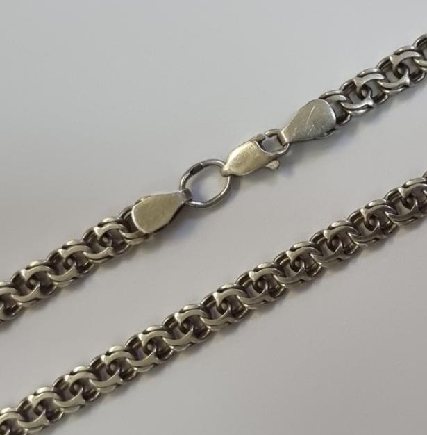 Серебряная цепь с плетением Бисмарк (33741112) 0