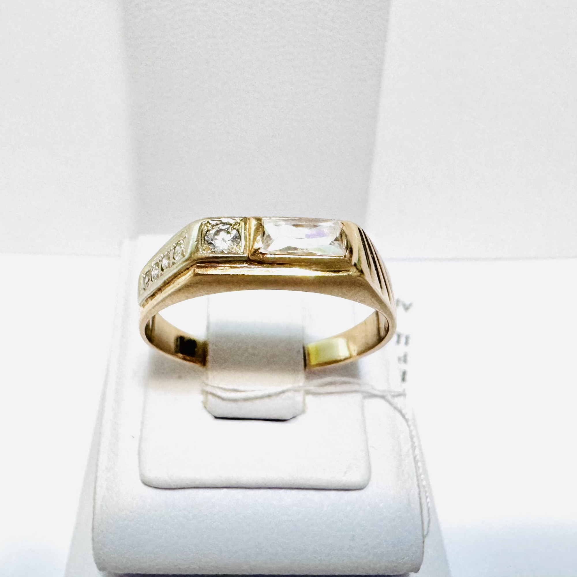 Перстень з червоного золота з цирконієм (33425283) 5