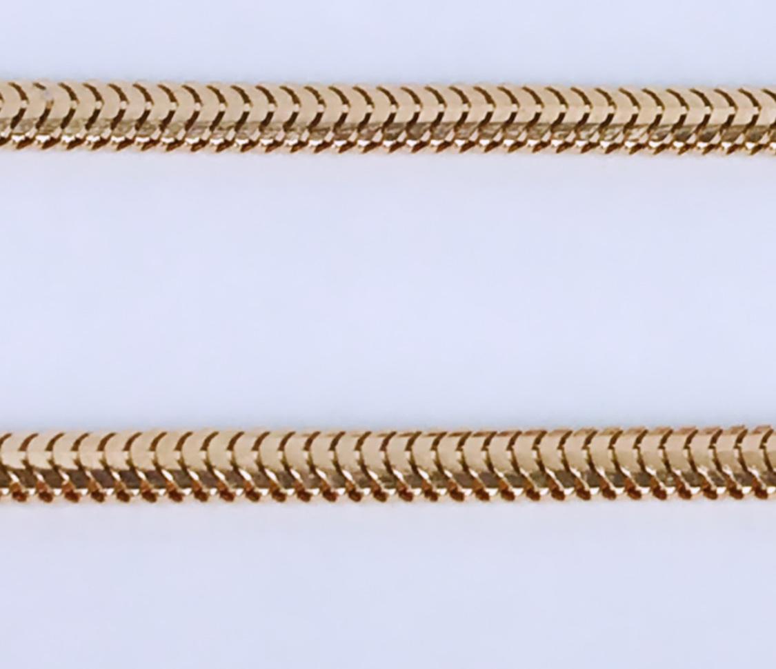 Цепь из красного золота с плетением Снейк (30571435) 1