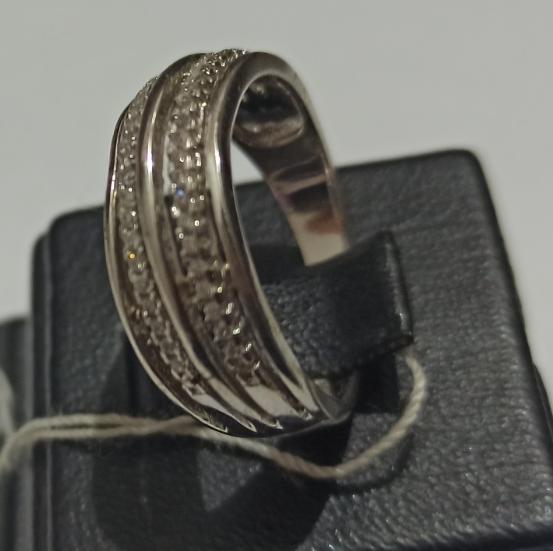 Серебряное кольцо с цирконием (30513045) 1