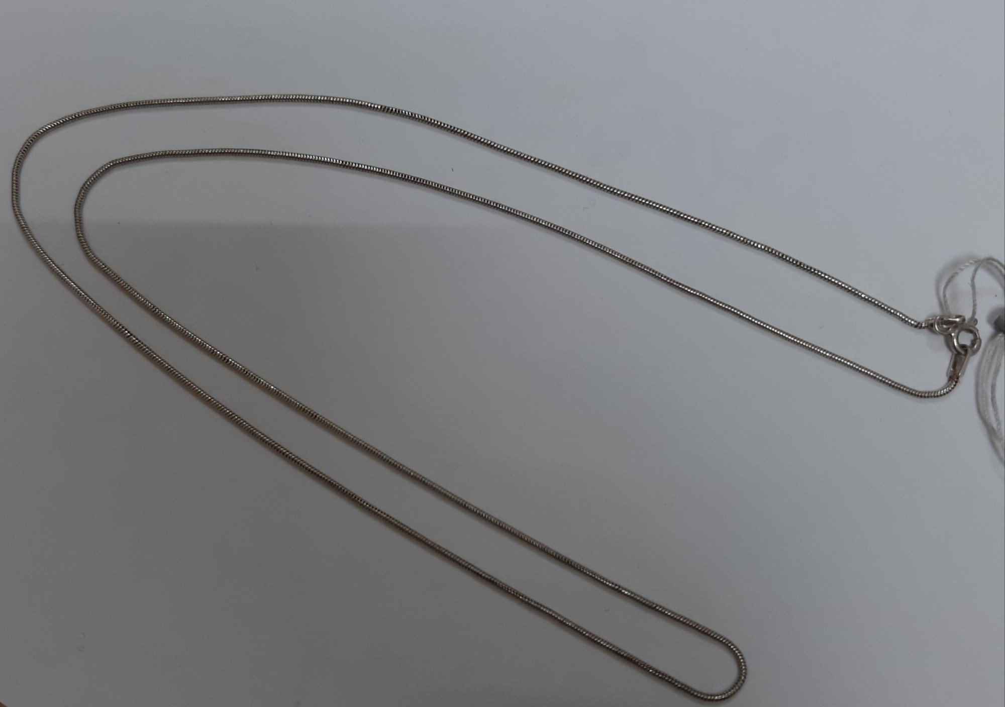 Серебряная цепь с плетением Снейк (30528544) 2