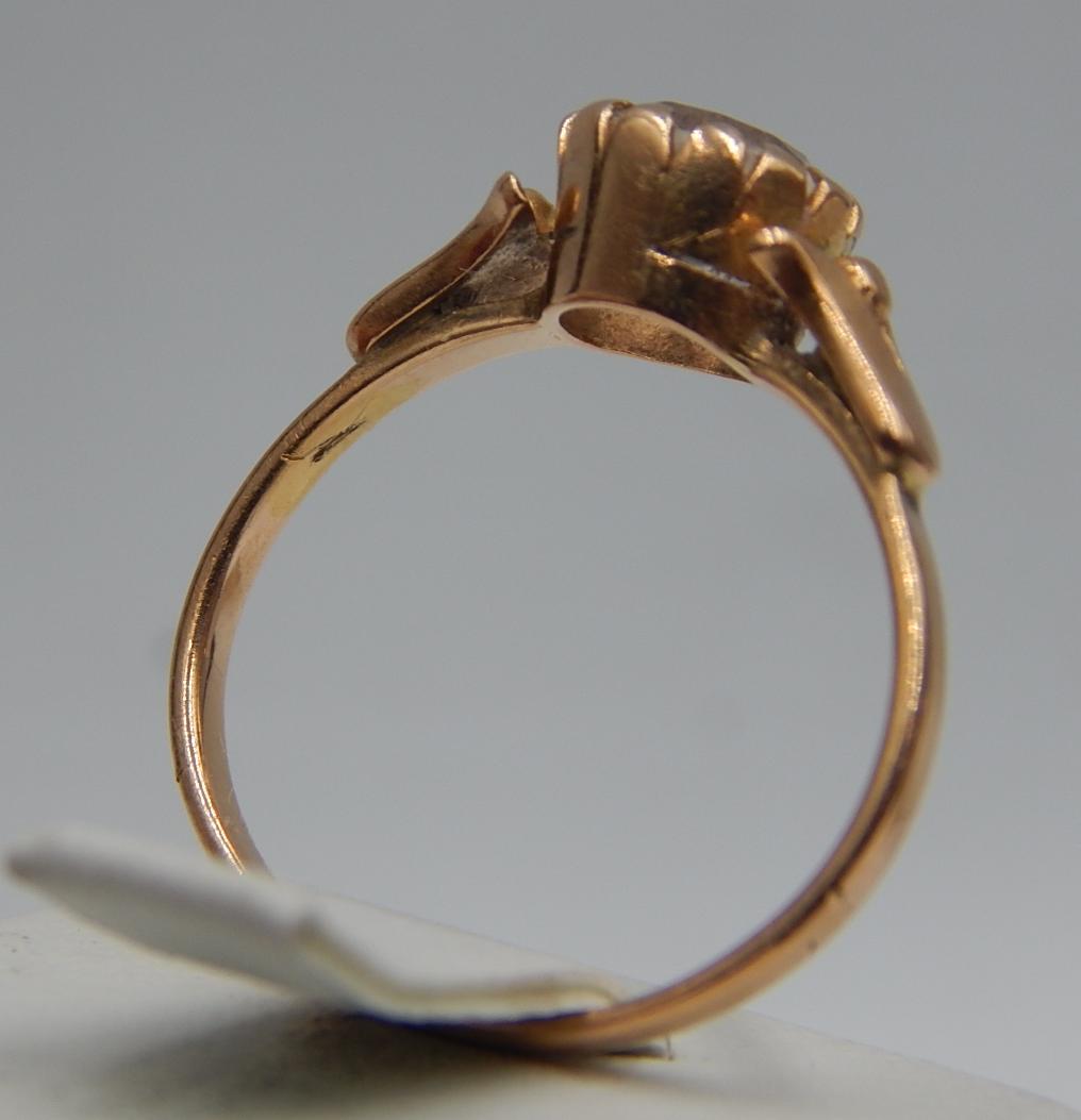 Кольцо из красного золота с цирконием (33678778)  4