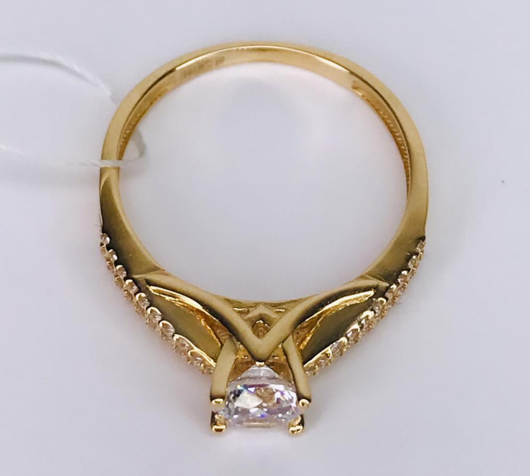 Кольцо из красного золота с цирконием (32955783)  3