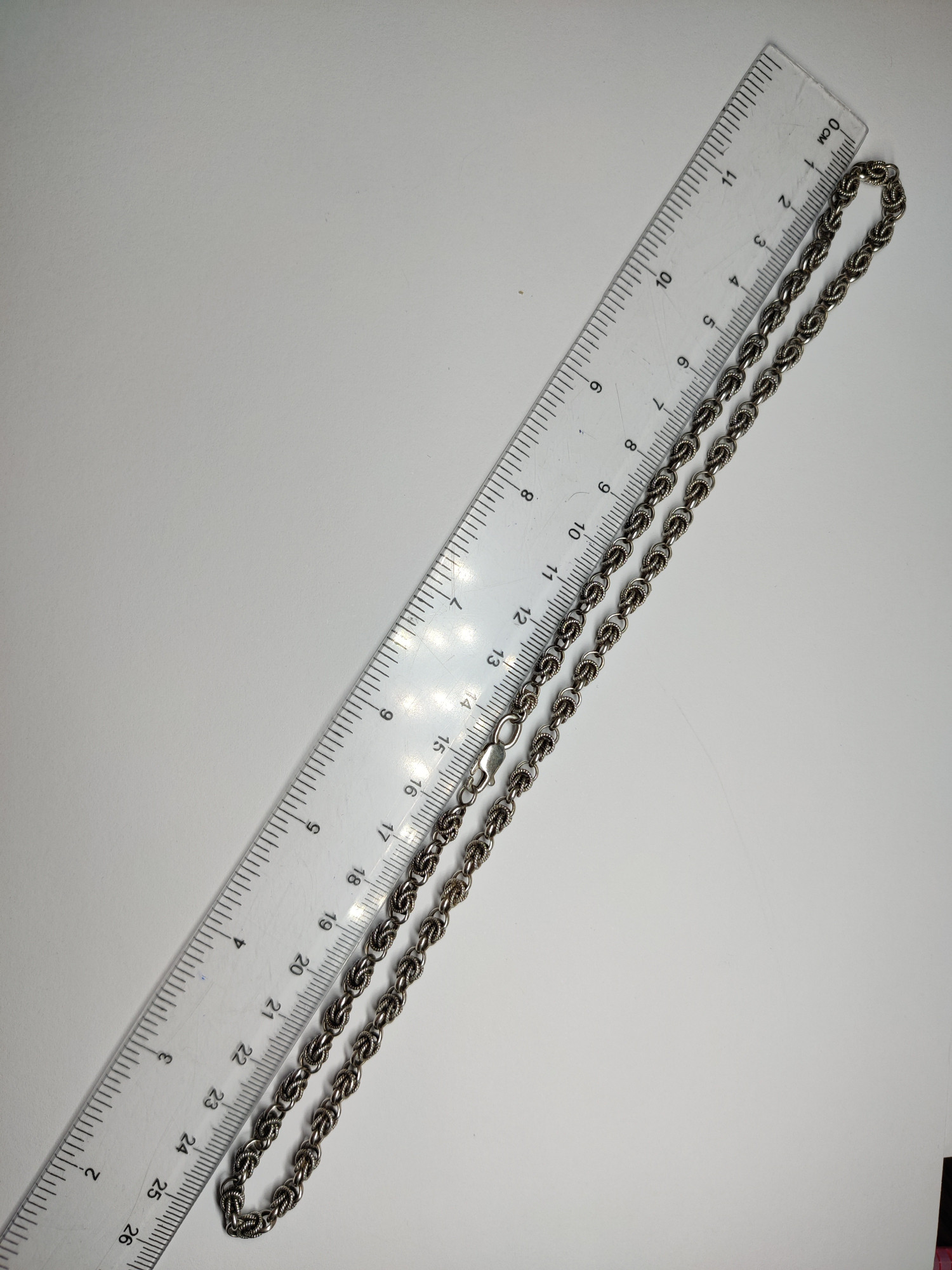 Серебряная цепь с плетением Кордовое (335825974) 1