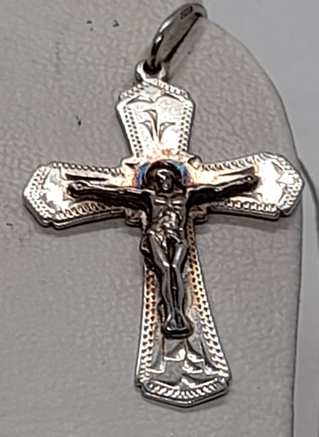 Срібний підвіс-хрест (31805487) 0