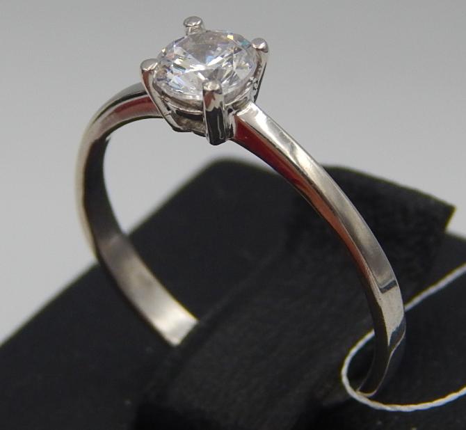 Серебряное кольцо с цирконием (28353850) 2
