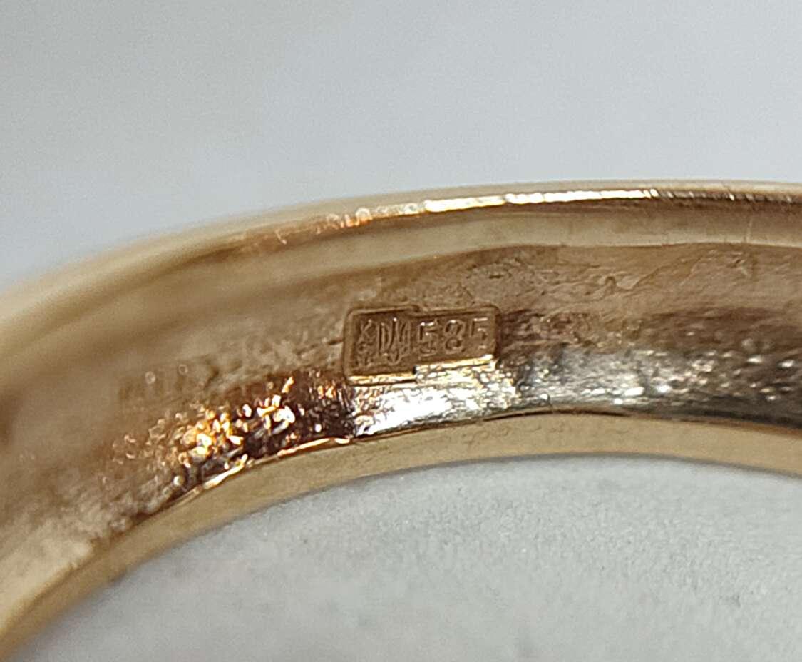 Кольцо из желтого и белого золота с цирконием (31284121) 4