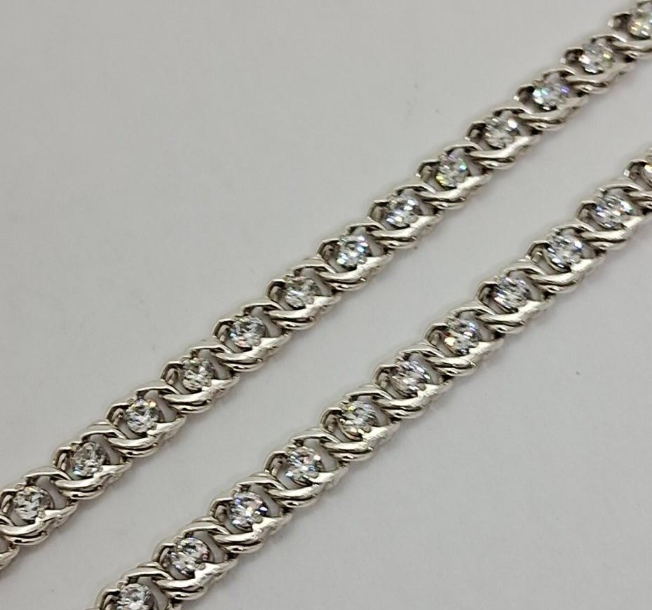 Срібний ланцюг із плетінням Бісмарк (33465027) 3