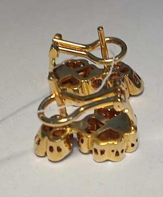 Сережки з жовтого золота з діамантом (-ми) (32310893) 2