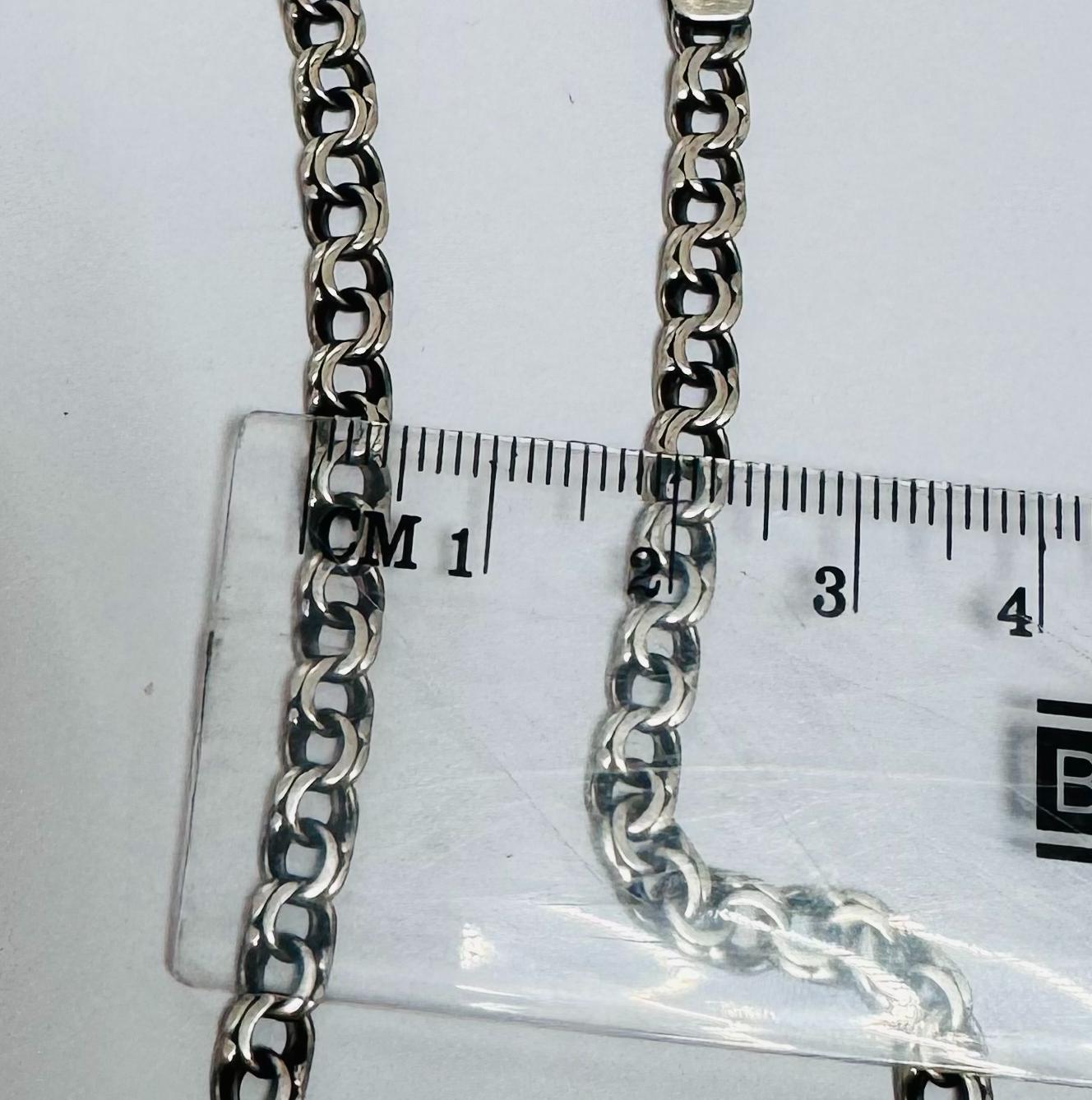 Серебряная цепь с плетением Бисмарк (33901980) 2