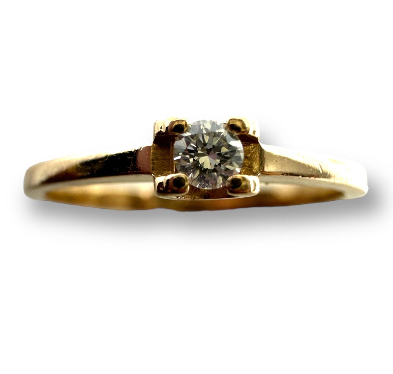 Кольцо из красного золота с бриллиантом (-ми) (30178997) 3