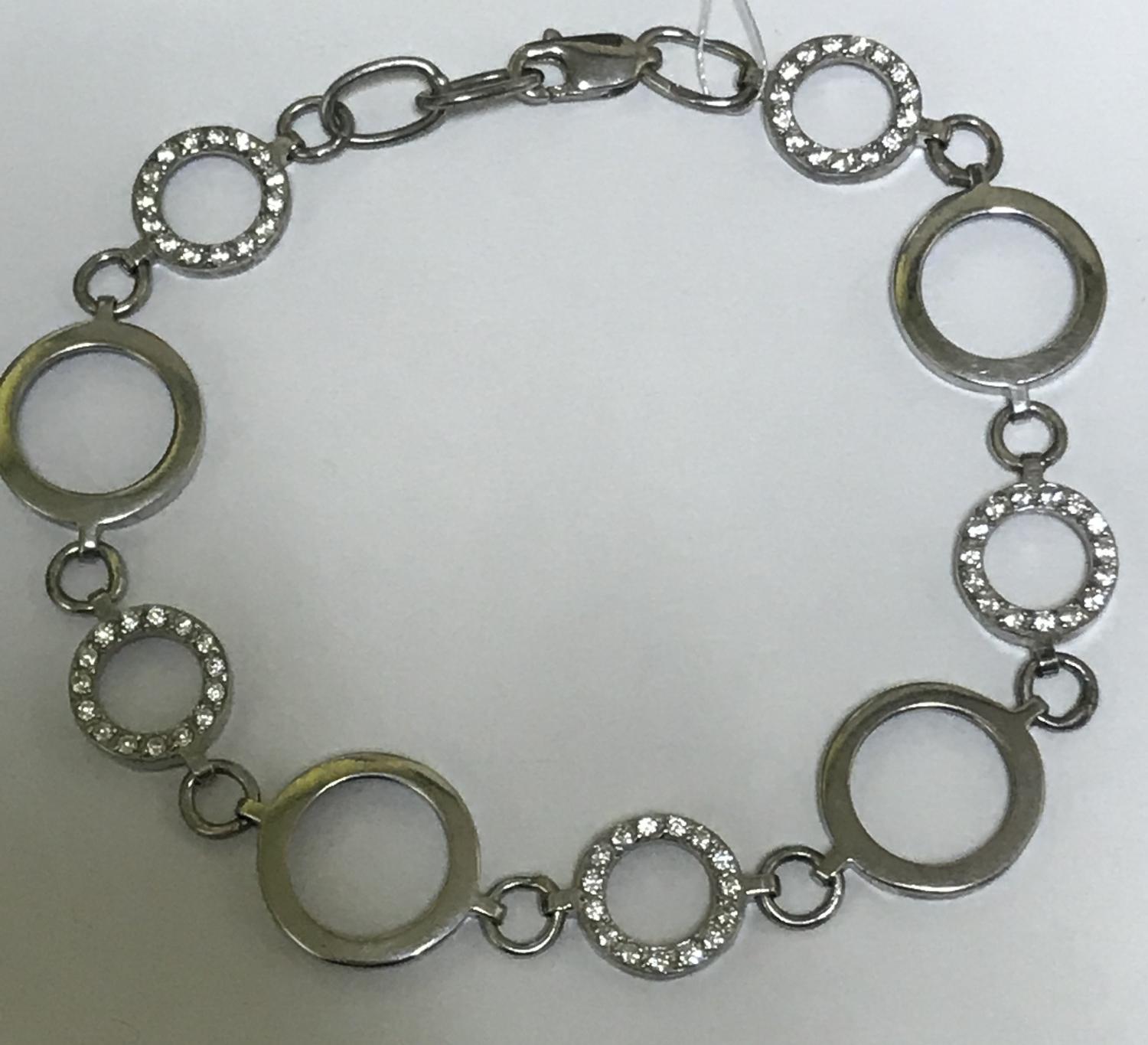 Срібний браслет із цирконієм (29341853) 1