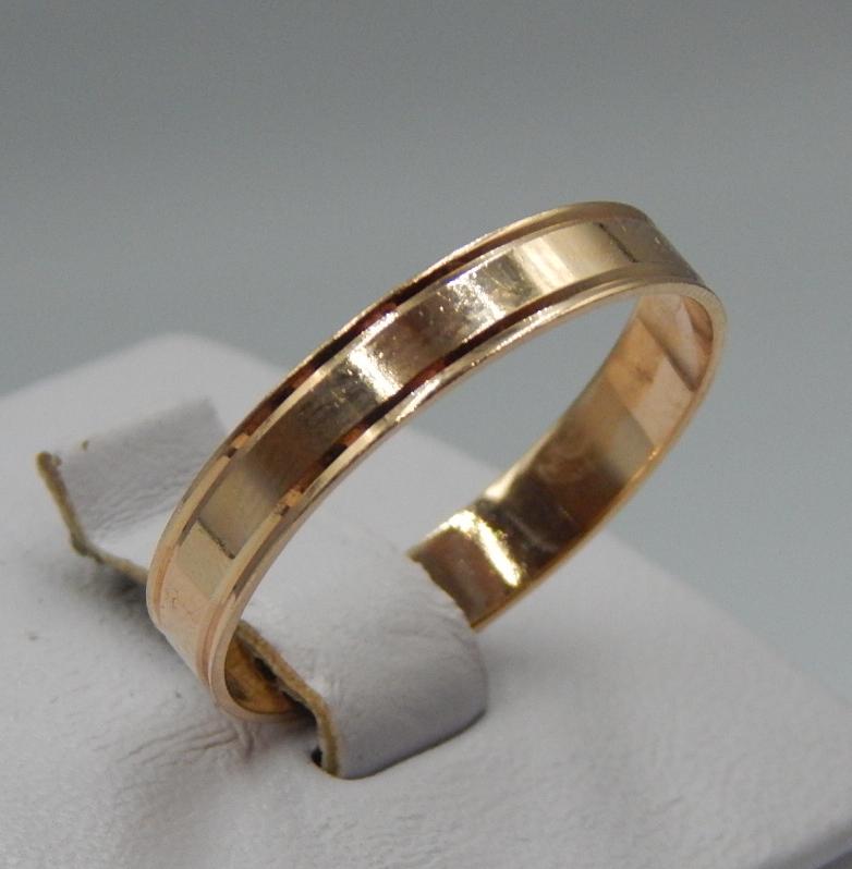 Обручальное кольцо из красного золота (32295034) 3