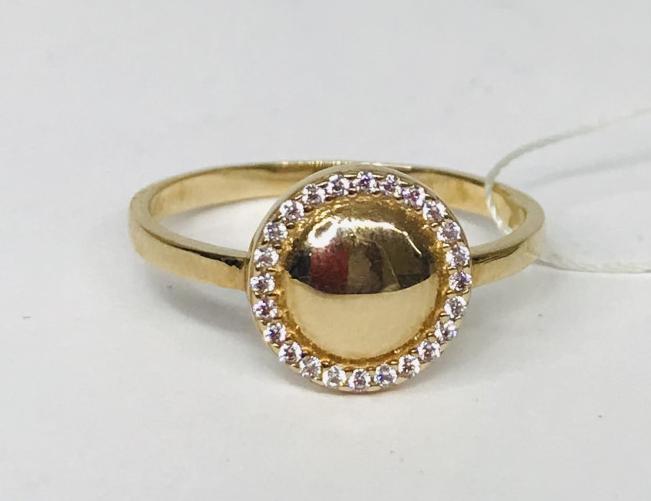 Кольцо из красного золота с цирконием (29073941) 2