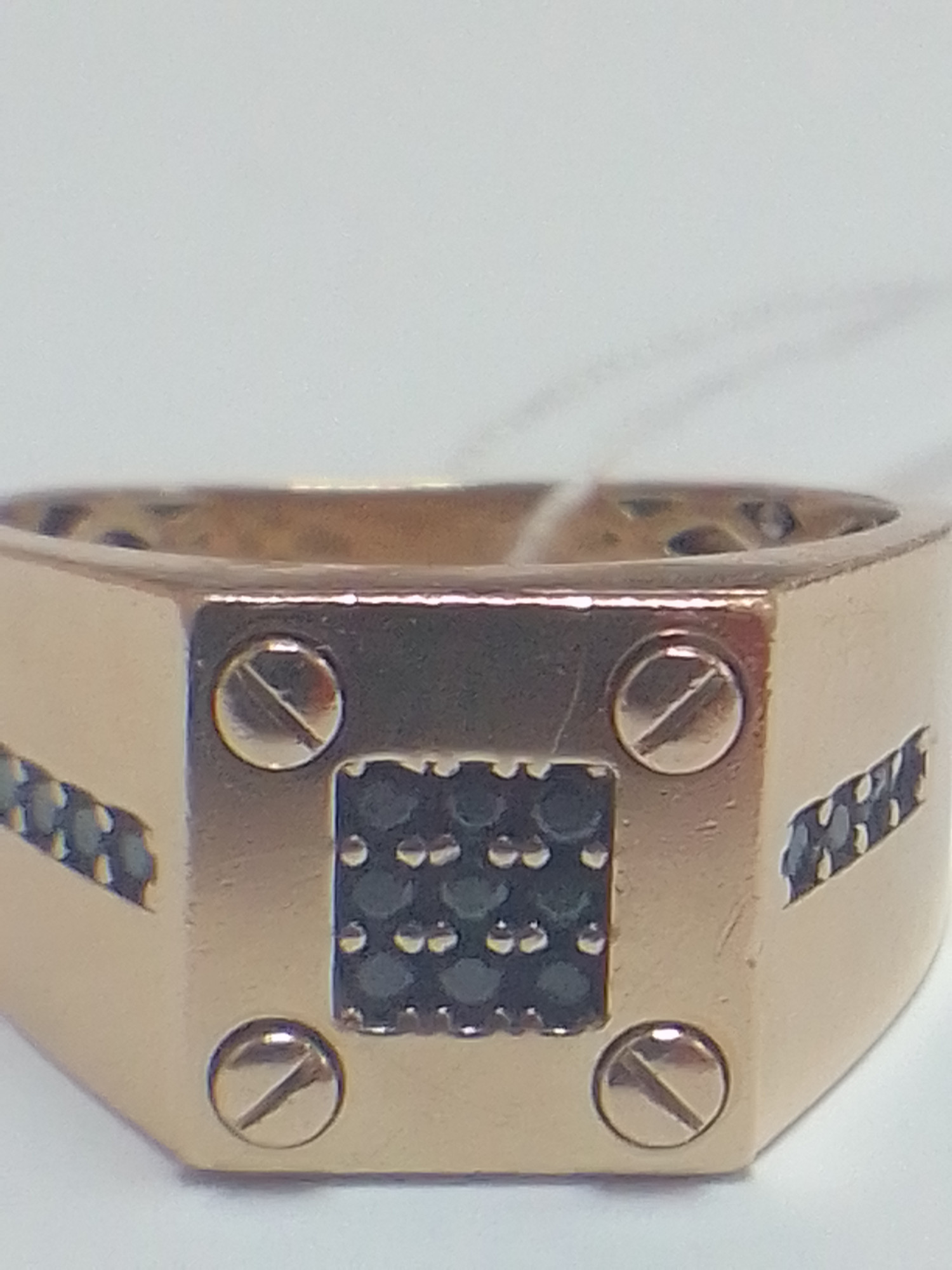 Перстень из красного золота с цирконием (33104253) 1