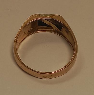 Перстень із червоного та білого золота з емаллю та цирконієм (32909457) 3