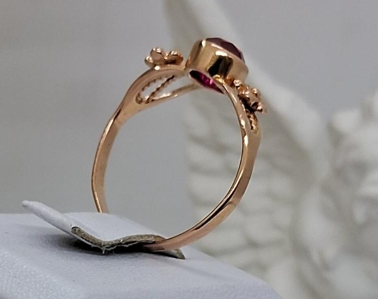 Кольцо из красного золота с корундом (32888670) 3