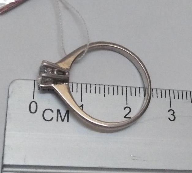Серебряное кольцо с цирконием (30613034) 2