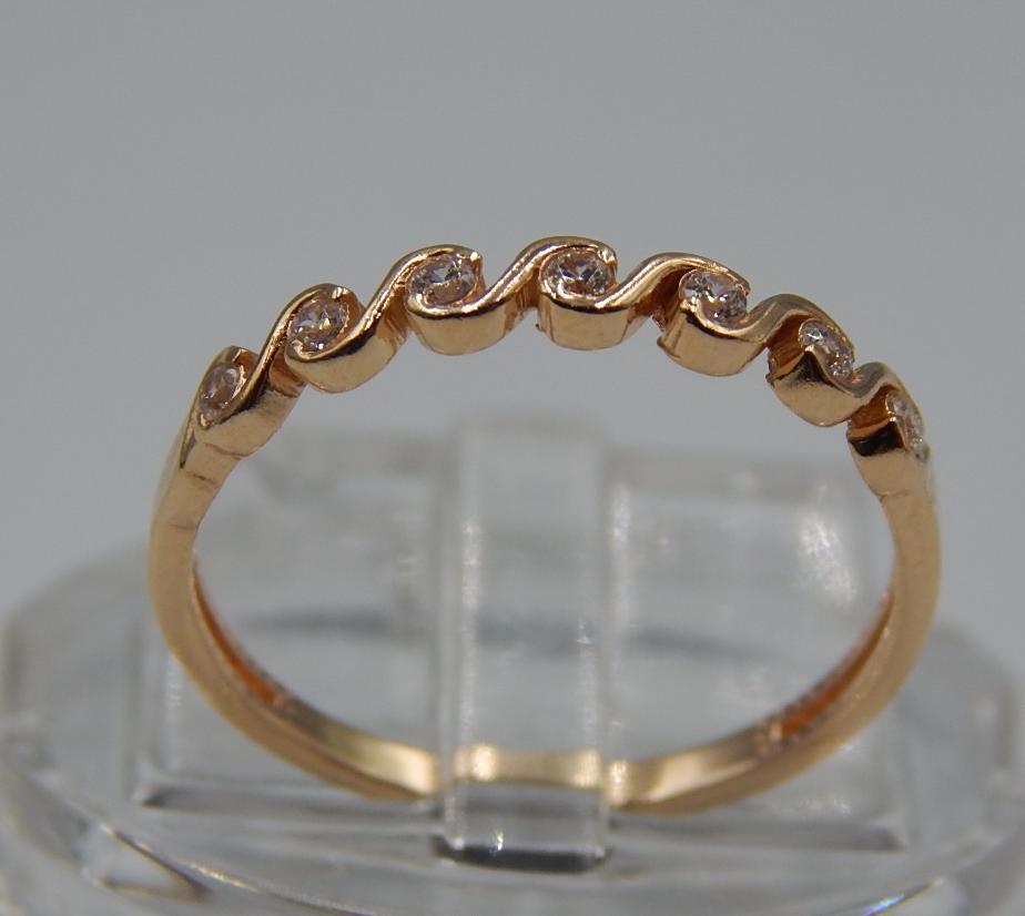 Кольцо из красного золота с цирконием (33725367) 0