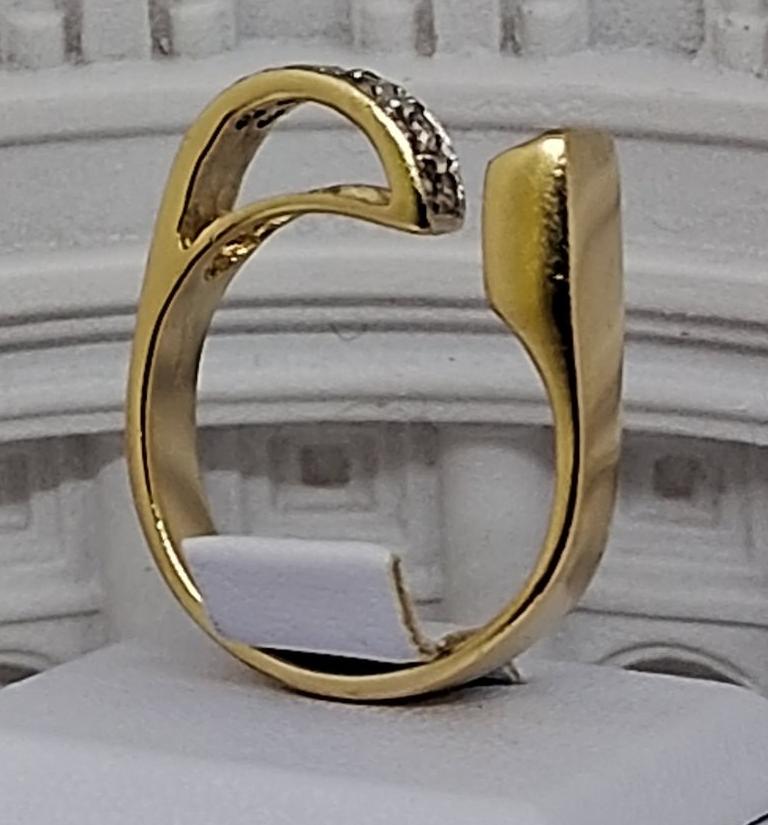 Кольцо из желтого золота с цирконием (32473520) 4