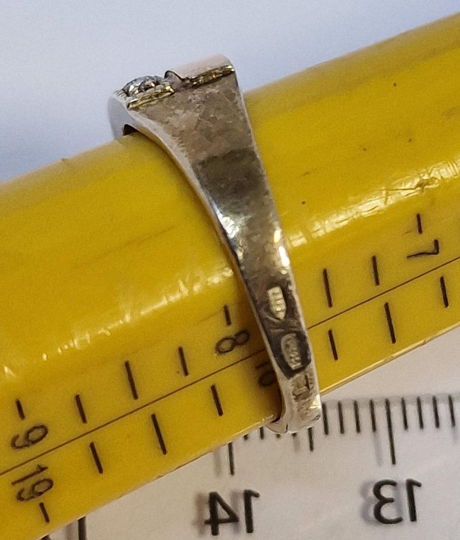Серебряное кольцо с позолотой и цирконием (33722404) 2