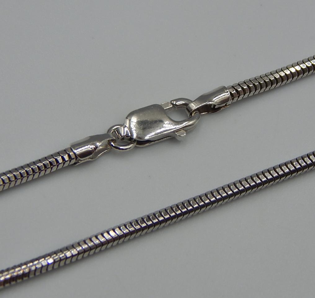 Серебряная цепь с плетением Снейк (33691014) 0