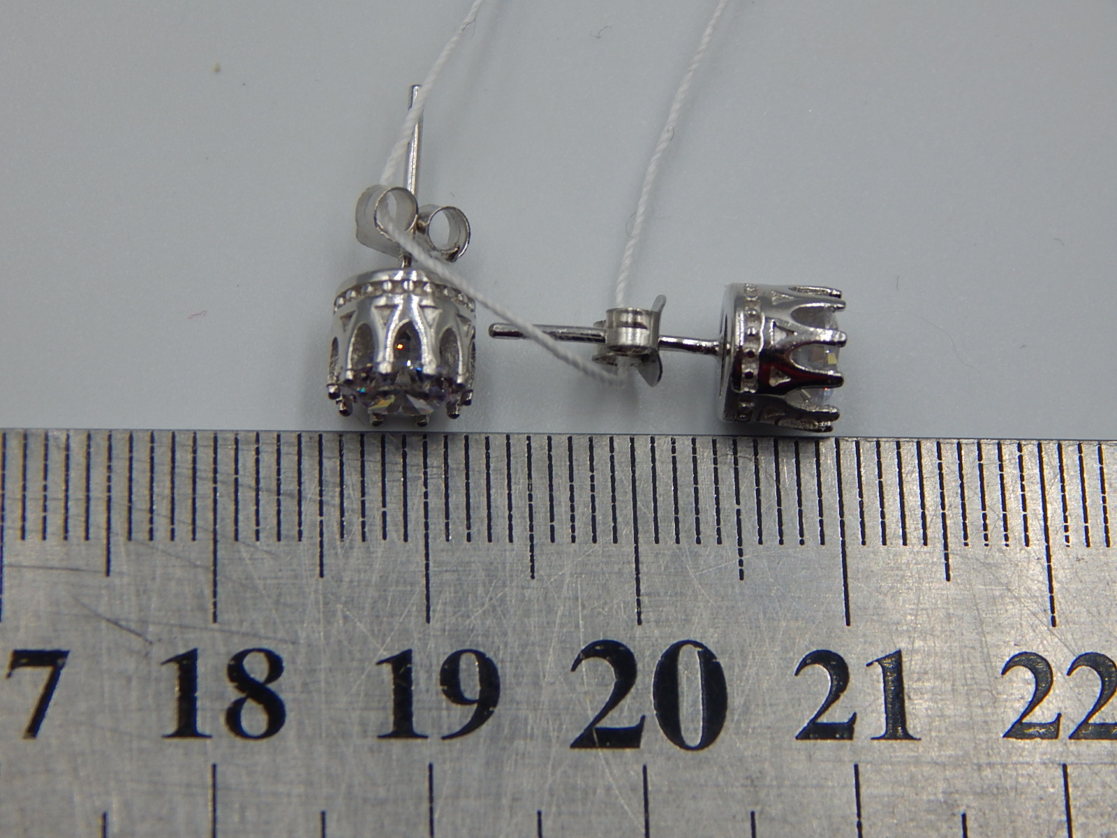 Серебряные серьги с цирконием (33746545) 4