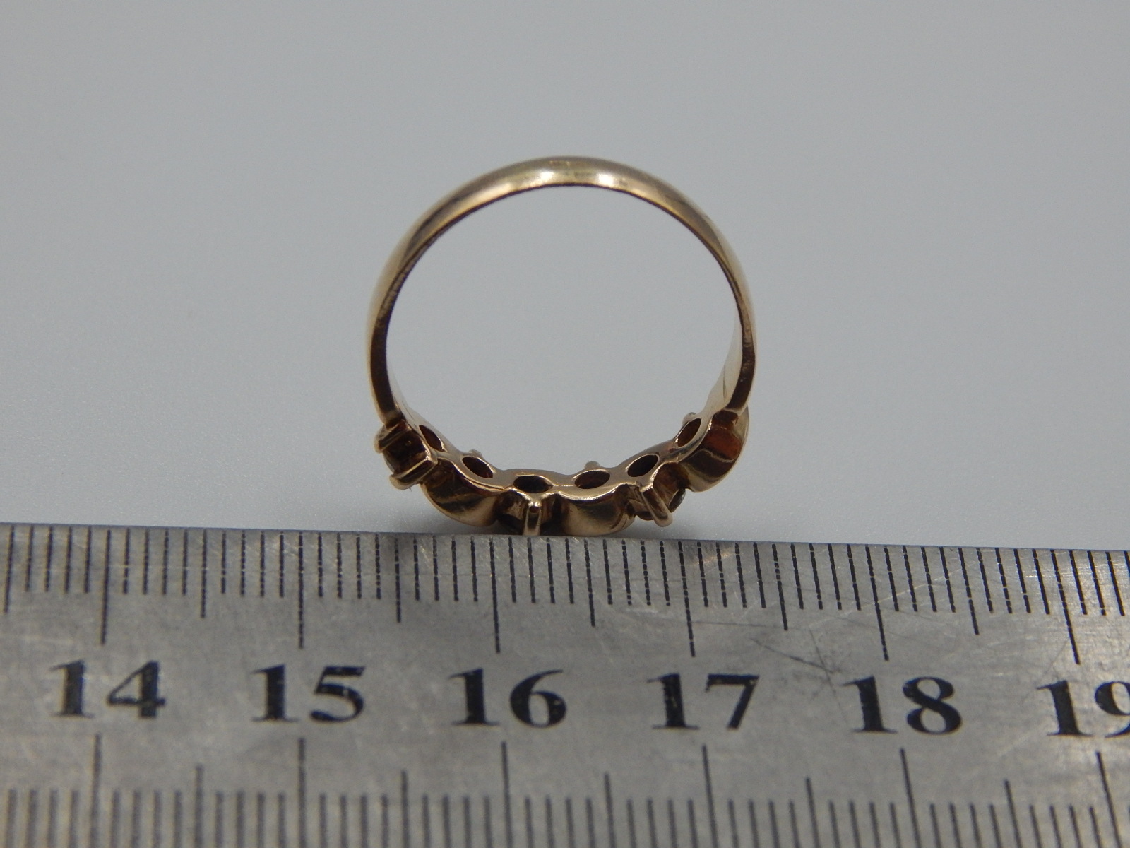 Кольцо из красного золота с цирконием (31958403) 3