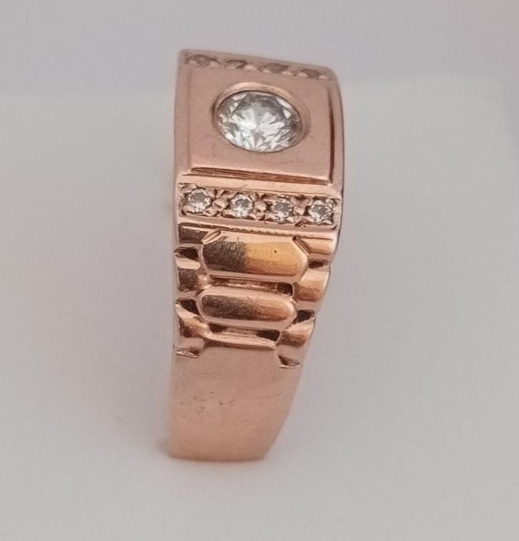 Перстень из красного золота с цирконием (30245320) 2