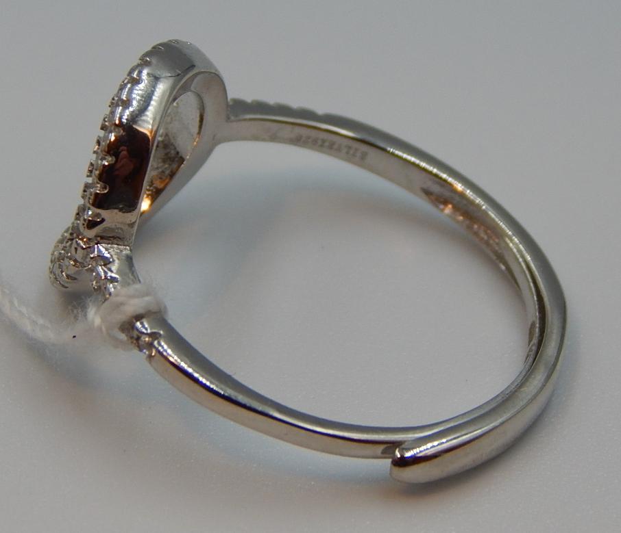 Серебряное кольцо с цирконием (30470031) 4