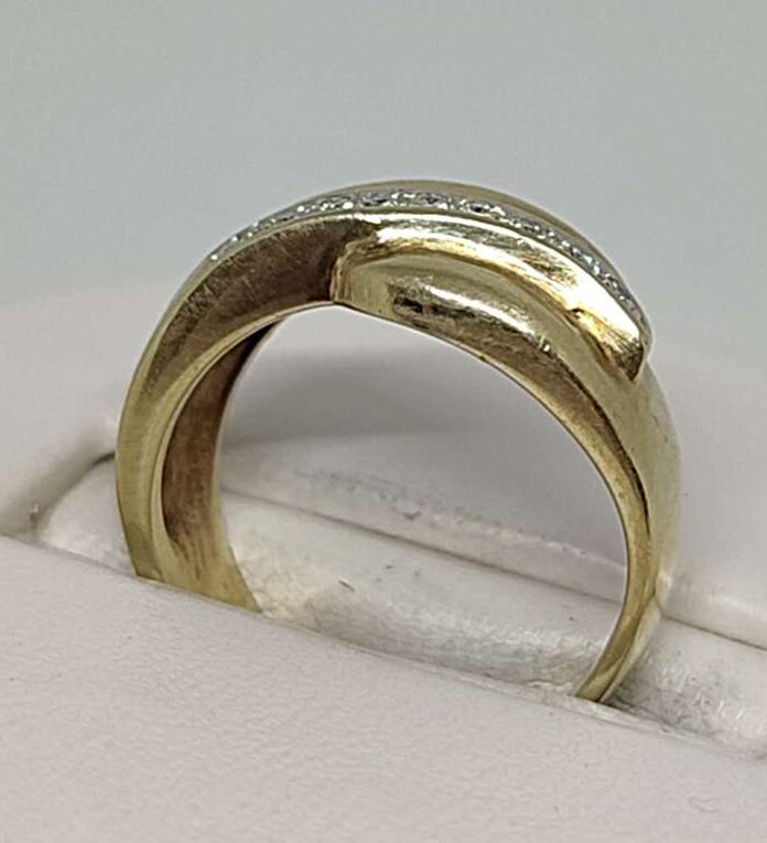 Кольцо из желтого и белого золота с бриллиантом (-ми) (32830327) 5