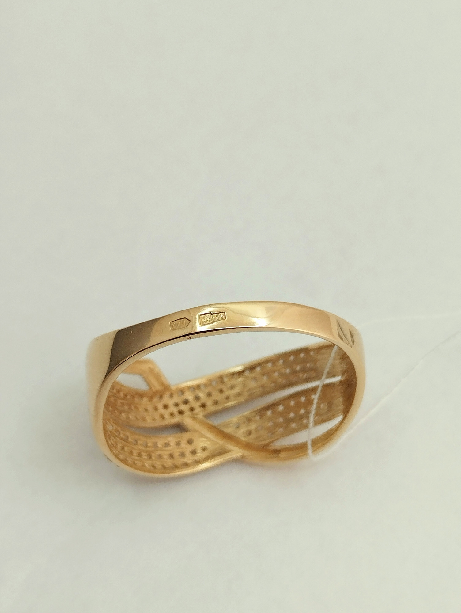 Кольцо из красного золота с цирконием (32995551)  4