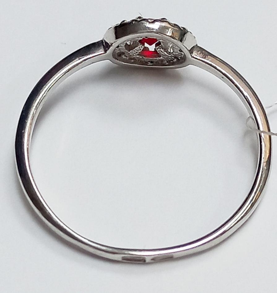 Серебряное кольцо с цирконием (28174217) 3