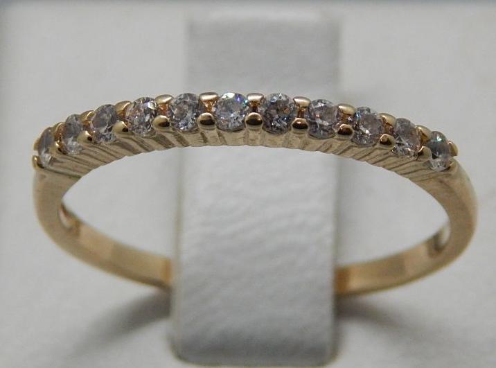 Кольцо из желтого золота с цирконием (30061545) 3