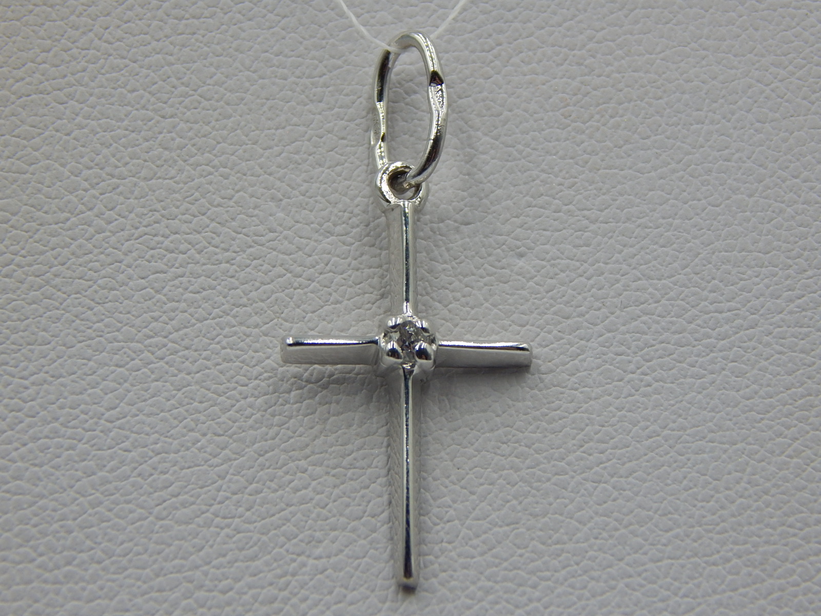 Срібний підвіс-хрест із цирконієм (32439977) 1